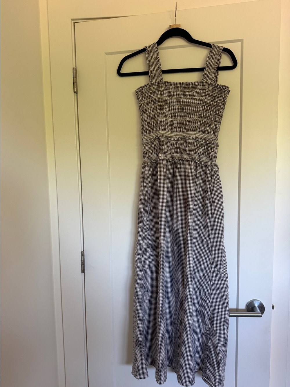 The Azalea Maxi Nap Dress in Chocolate Gingham - EUC